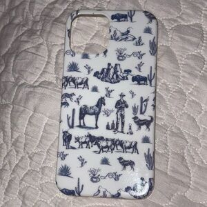 Blue and White Patterned Phone Case